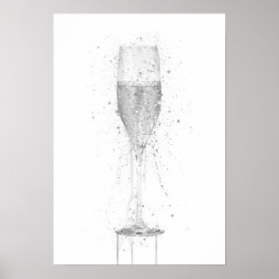 Póster Copa de champán