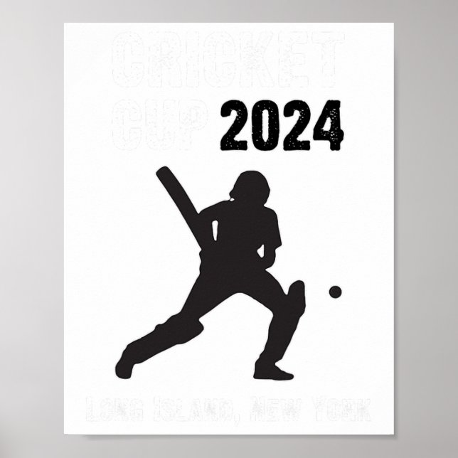 Póster Copa de Cricket Long Island Nueva York Li Ny Us Te (Frente)