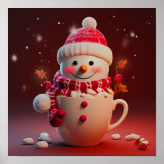 Póster Copa de navidades Snowman