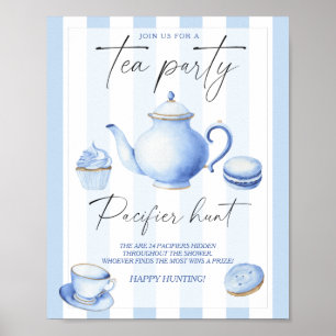Póster Copa de té Juego de ducha bebé - caza de pacificad