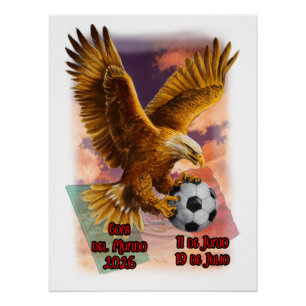 Póster Copa del Mundo 2026 en una