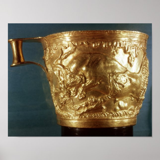 Póster Copa, representando un toro de carga (Frente)