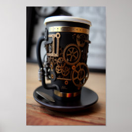 Póster Copa Steampunk Coffee