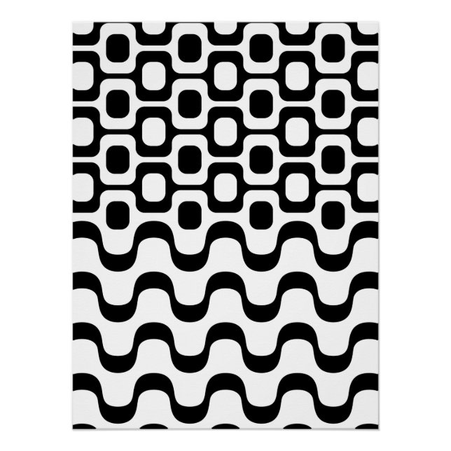 Póster Copacabana / Ipanema - Black and White (Anverso)