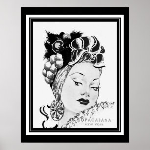 Póster Copacabana Nueva York de los años 1940