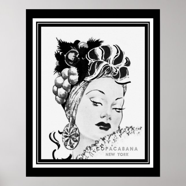 Póster Copacabana Nueva York de los años 1940 (Frente)
