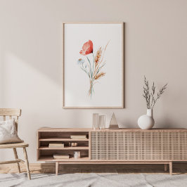 Póster Copas acuáticas y flores silvestres