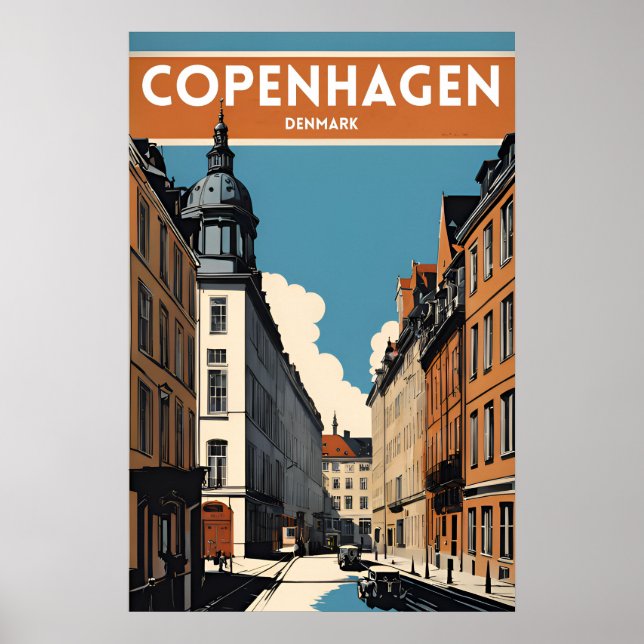 Póster Copenhague Dinamarca (Frente)