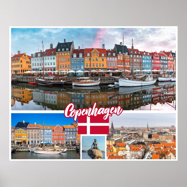 Póster Copenhague Dinamarca (Frente)