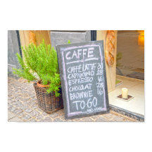 Copenhague, Dinamarca, Rótulo de Cafetería