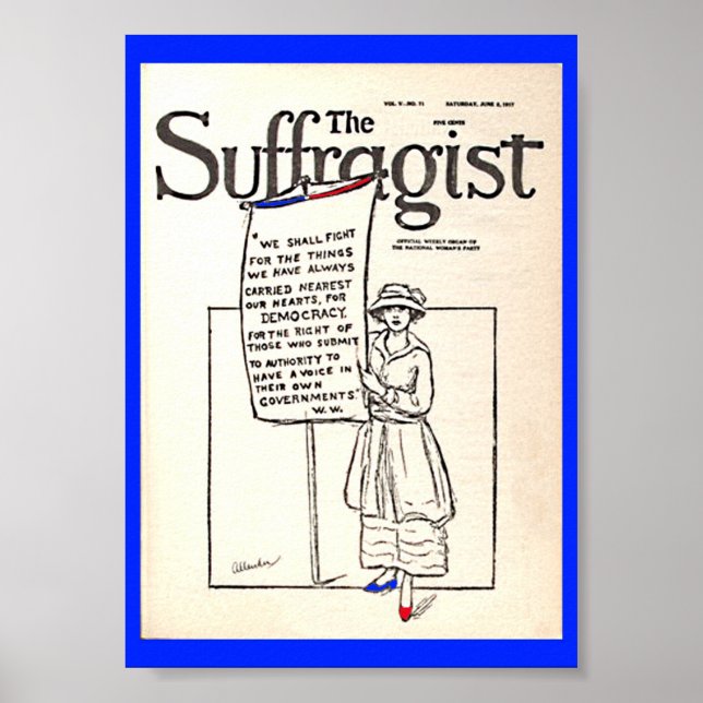 Póster Copia alterada del maltrato femenino Suffragist Ne (Frente)