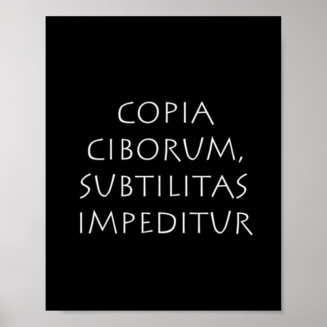 Póster Copia ciborum subtilitas impeditur (Frente)