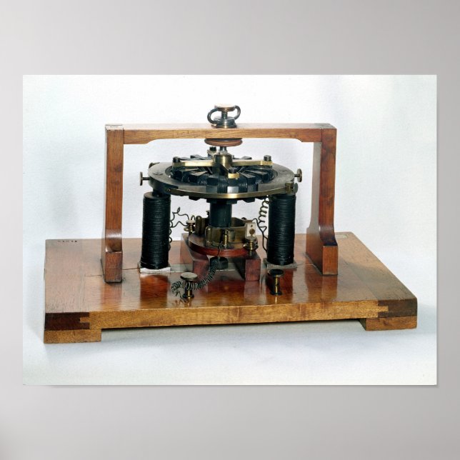 Póster Copia de la 'macchinetta' electromagnética (Frente)