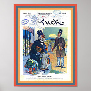 Póster Copia de portada de Vintage Puck When Médicas Disp
