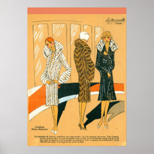 Póster Copia del anuncio de moda francés Poster: Abrigos
