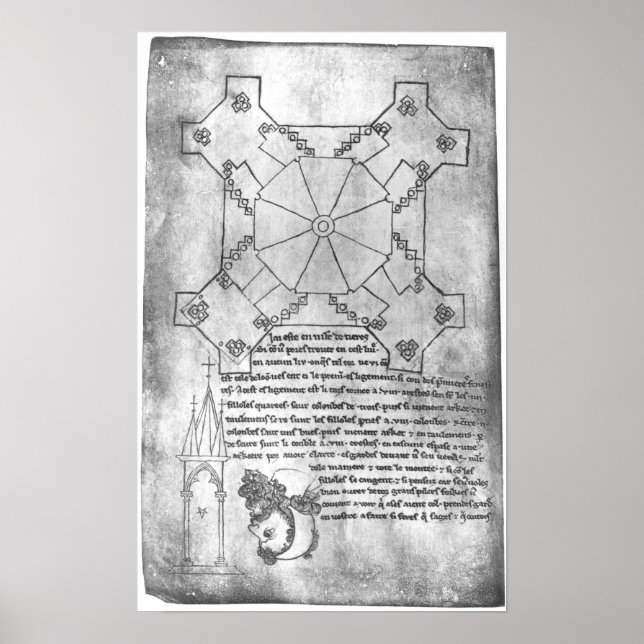 Póster Copia por fax de un plan de la torre (Frente)