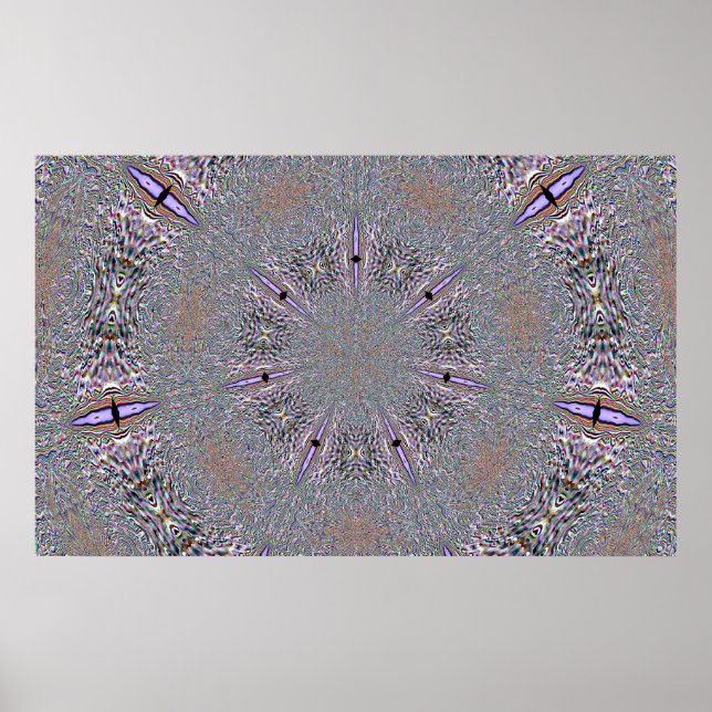 Póster Copo de nieve en poster de la lavanda (Frente)