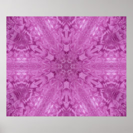 Póster Copo de nieve rosa Feminine Lace Kaleidoscope