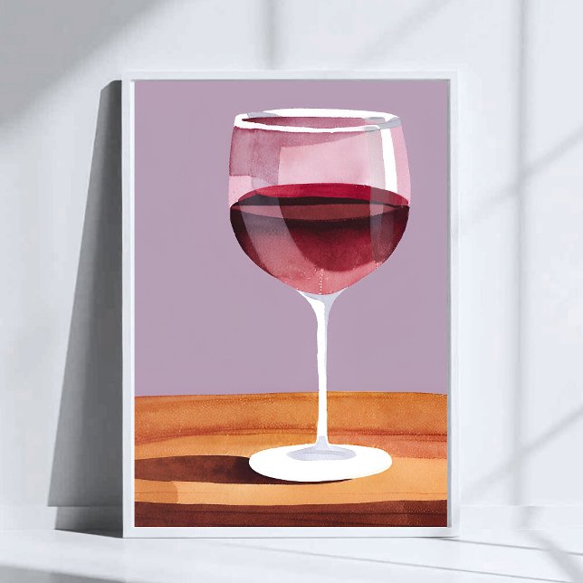 Póster Copo de Vino Tinto | Vino a la Acuarela (Subido por el creador)