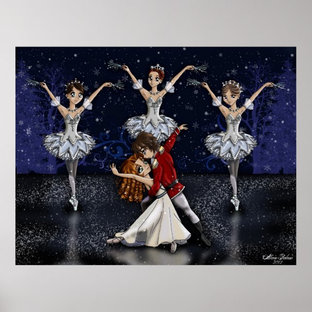 Póster Copos de nieve del cazador de nueces de Anime (Frente)