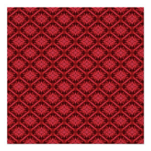Póster Copos de nieve en rojo...