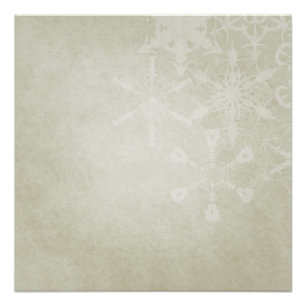 Póster Copos de nieve suaves