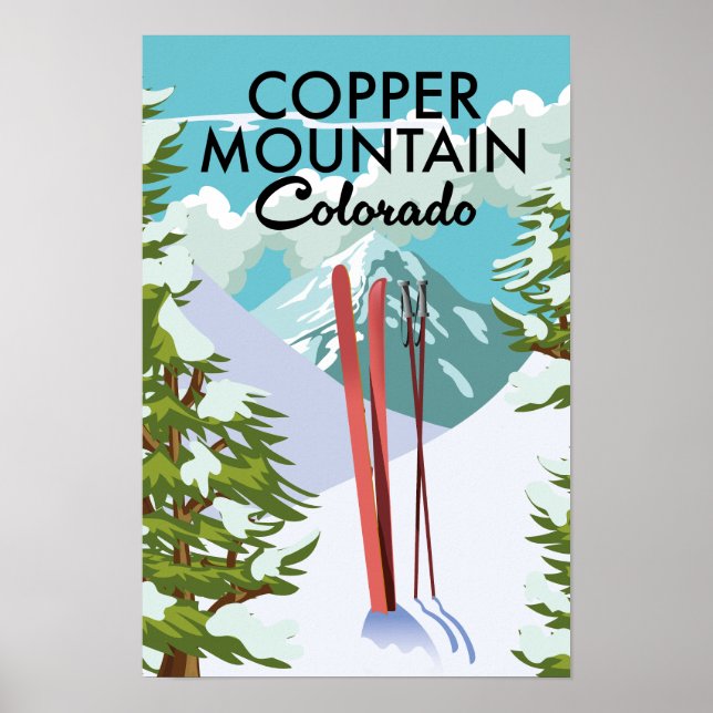 Póster Copper Mountain Colorado Esquí (Frente)