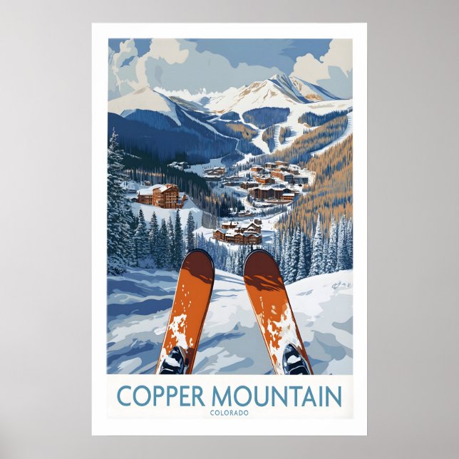 Póster Copper Mountain Colorado Ski Print Alpine Resort 1 (Frente)
