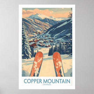 Póster Copper Mountain Colorado Wall Art Winter Mountain