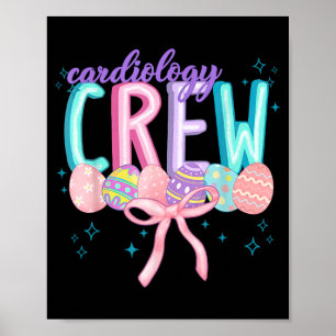 Póster Coqueta Bow Cardiología Tripulación Huevo Conejo P