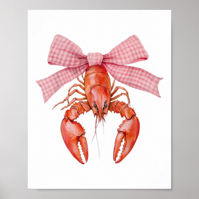 Póster Coqueta de crujiente Bow Crawfish Boster Cajun (Frente)