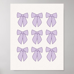 Póster Coqueta de Lazos de Lavanda