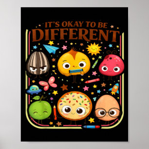 Póster Coqueta Está Bien Ser Diferente Conciencia del Aut