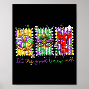 Póster Coqueta Mardi Gras Que Rueden Los Buenos Tiempos M