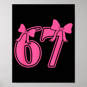 Póster Coqueta Nk Preppy Lazo de Encaje 67 Seis Siete Mem