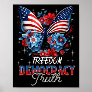 Póster Coqueta Patriótica Sutil Anti-trump Patriótica 4º