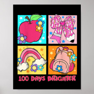 Póster Coqueta Retro 100 días más brillante Coquette 100 