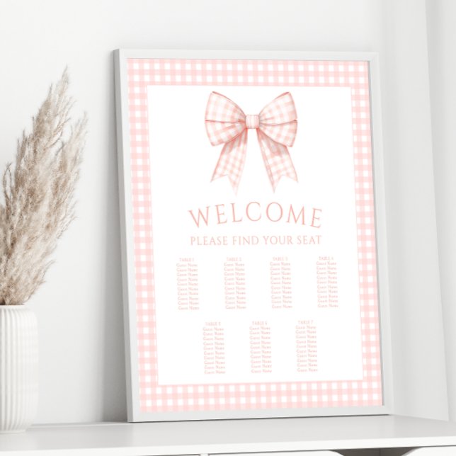 Póster Coqueta rosa Bow Bebé Chica Ducha Tabla de asiento (Subido por el creador)