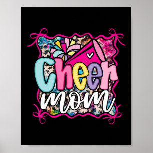 Póster Coqueta Rosa Mamá de Porristas Porristas Pom Mega