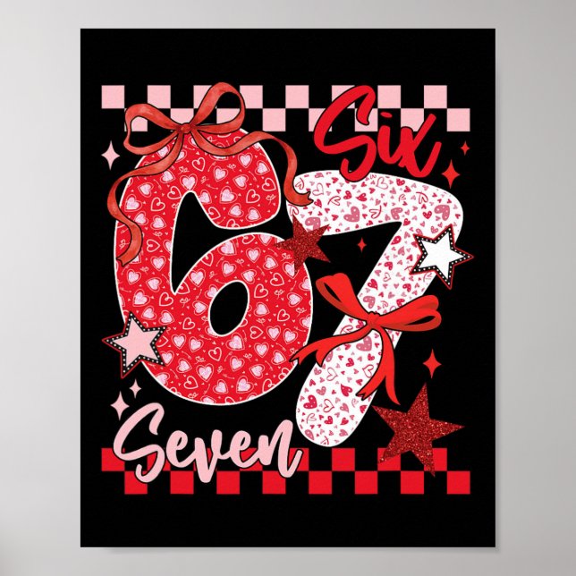 Póster Coqueta San Valentín 67 Seis Siete Preppy Corazón  (Frente)