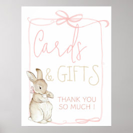 Póster Coquett rosado Peter the Rabbit Cards Regalos