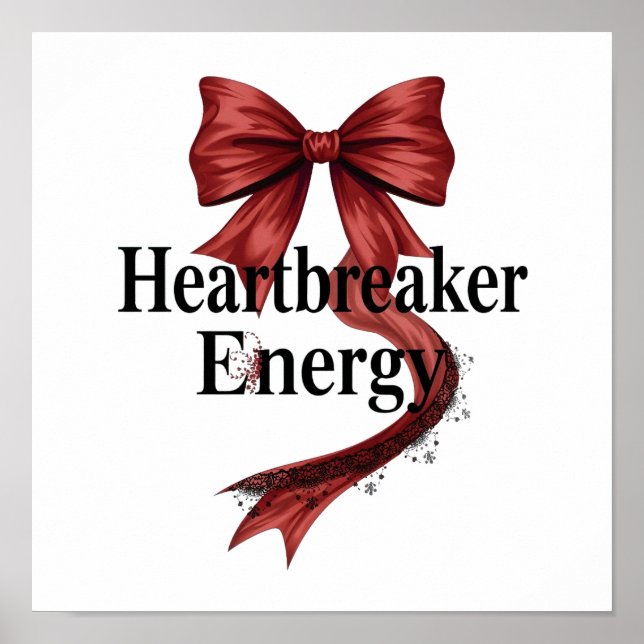 Póster Coquette Baddie Aesthetic with Red Ribbon (Frente)