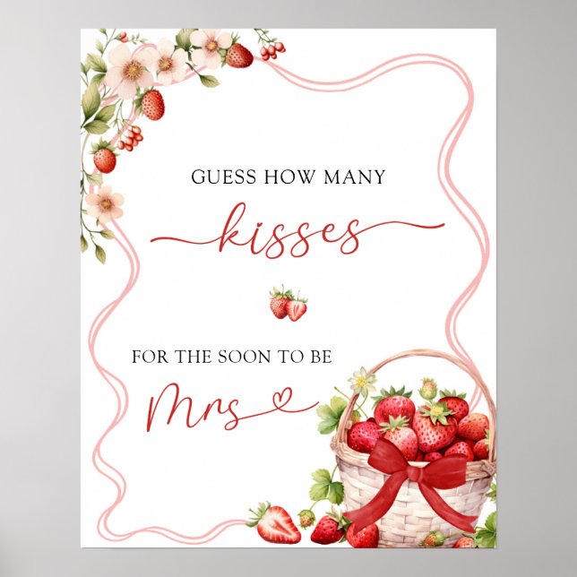 Póster Coquette Berry In Love Adivina Cuántos Besos (Frente)