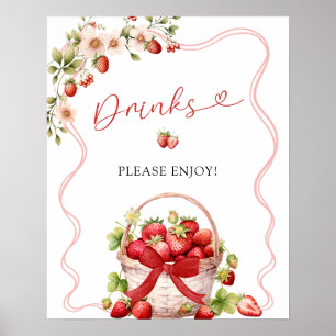 Póster Coquette Berry In Love Bebe Rótulo Fiesta