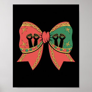 Póster Coquette Black History Month African American Bow