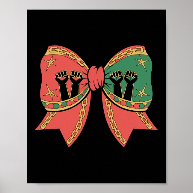 Póster Coquette Black History Month African American Bow (Frente)