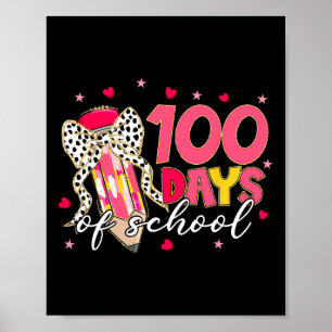 Póster Coquette Bow 100 Días De Niños Chicas De Lápiz Esc