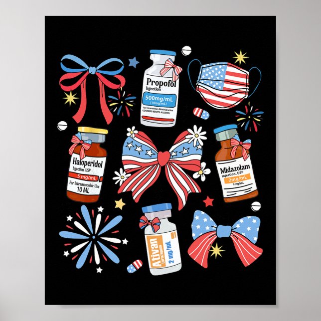 Póster Coquette Bow 4 De Julio Enfermera Gerly Pharmacy I (Frente)