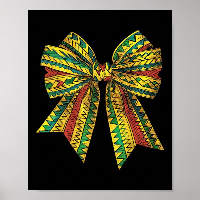 Póster Coquette Bow Black History Month Melanin African G (Frente)