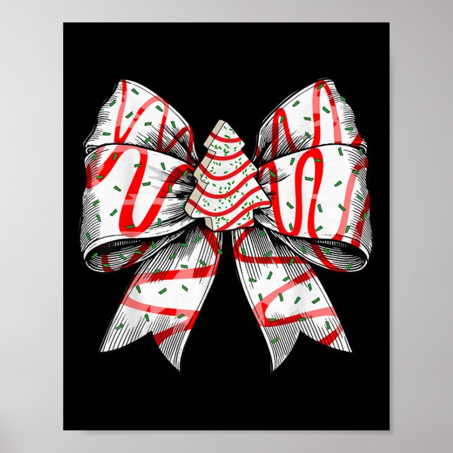 Póster Coquette Bow Christmas Tree Cake Christmas Vibes G (Frente)